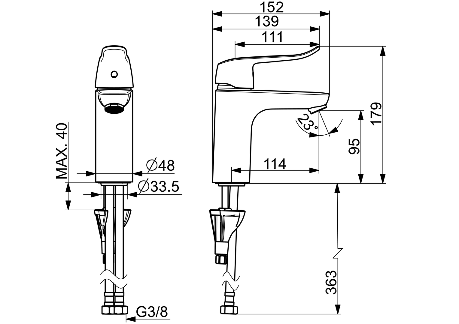 Oras Care - Washbasin faucet 5711F