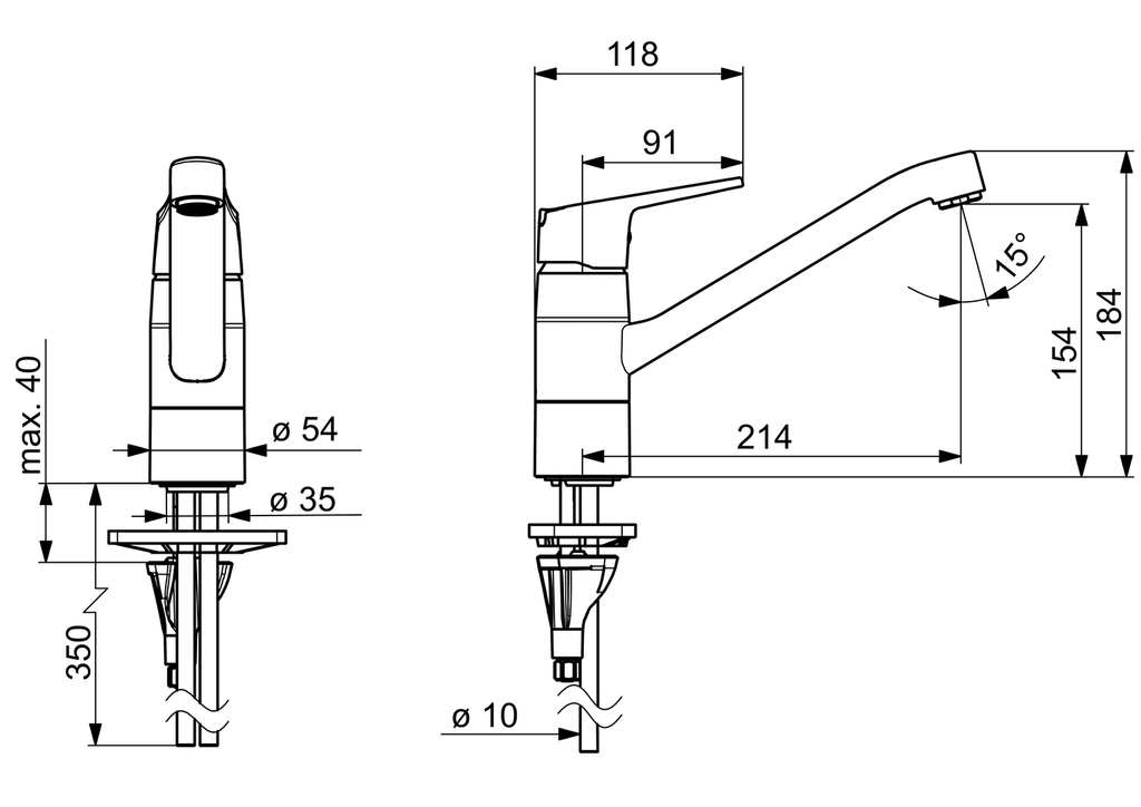 Oras Vega - Kitchen faucet 1820G