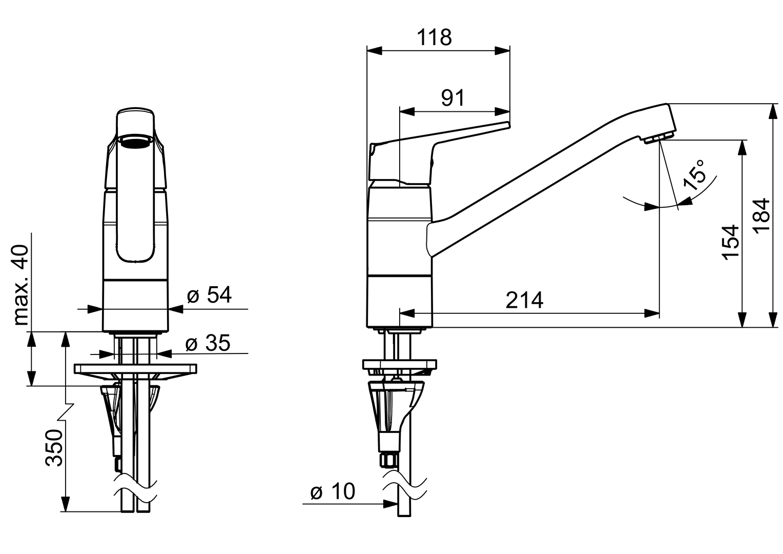 Oras Vega - Kitchen faucet 1820G