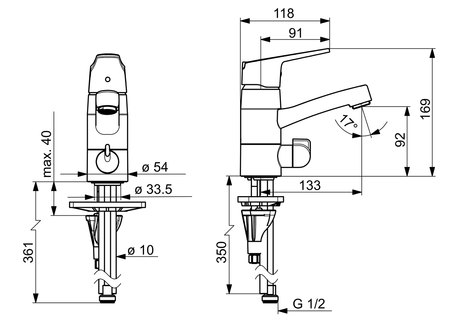 Oras Vega - Washbasin faucet with washing machine valve 1813G