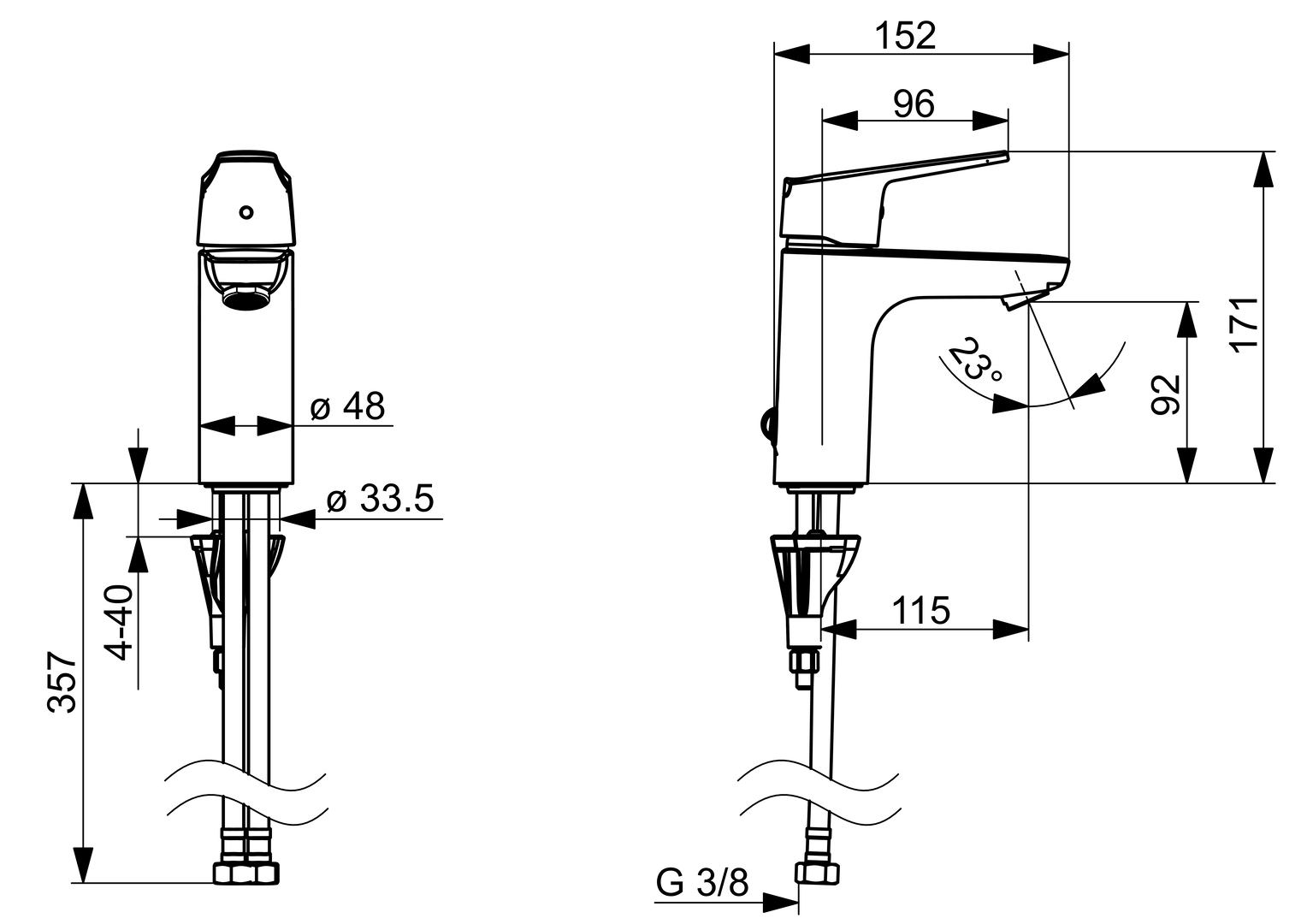 Oras Vega XL - Washbasin faucet 1811fg