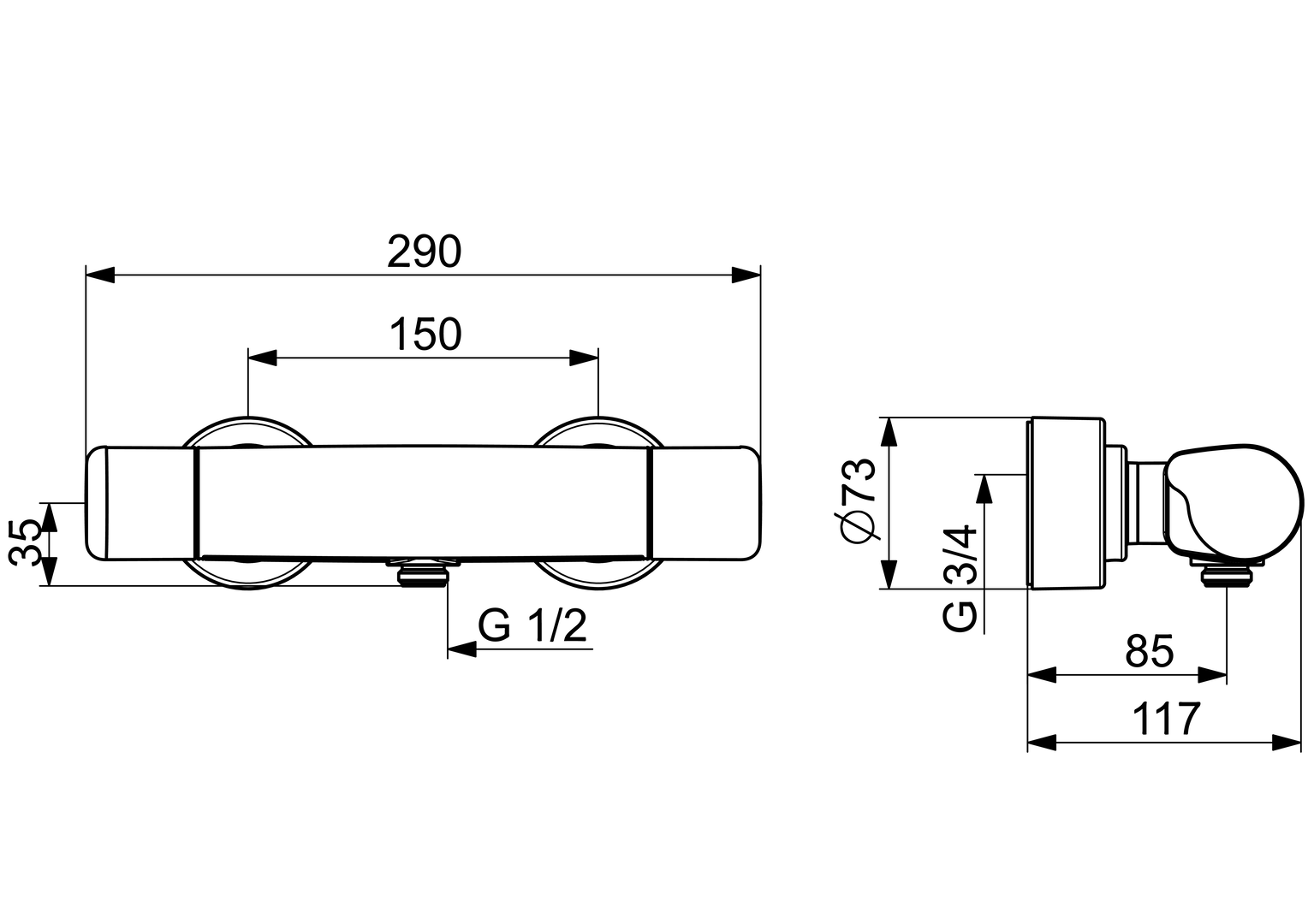 Oras Care Safety - Shower faucet 5760