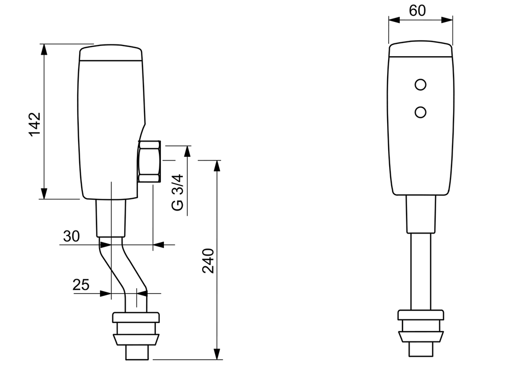 Oras Electra - Urinal flusher, 6 V, Bluetooth 6568Z