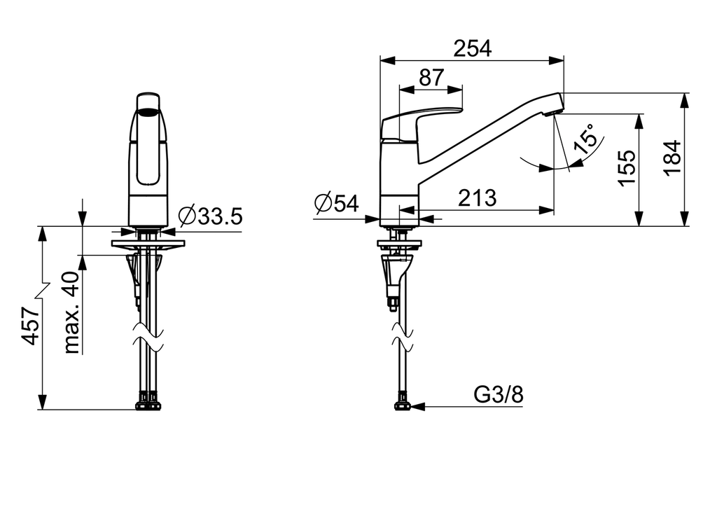 Oras Safira - Kitchen faucet 1030FS-104