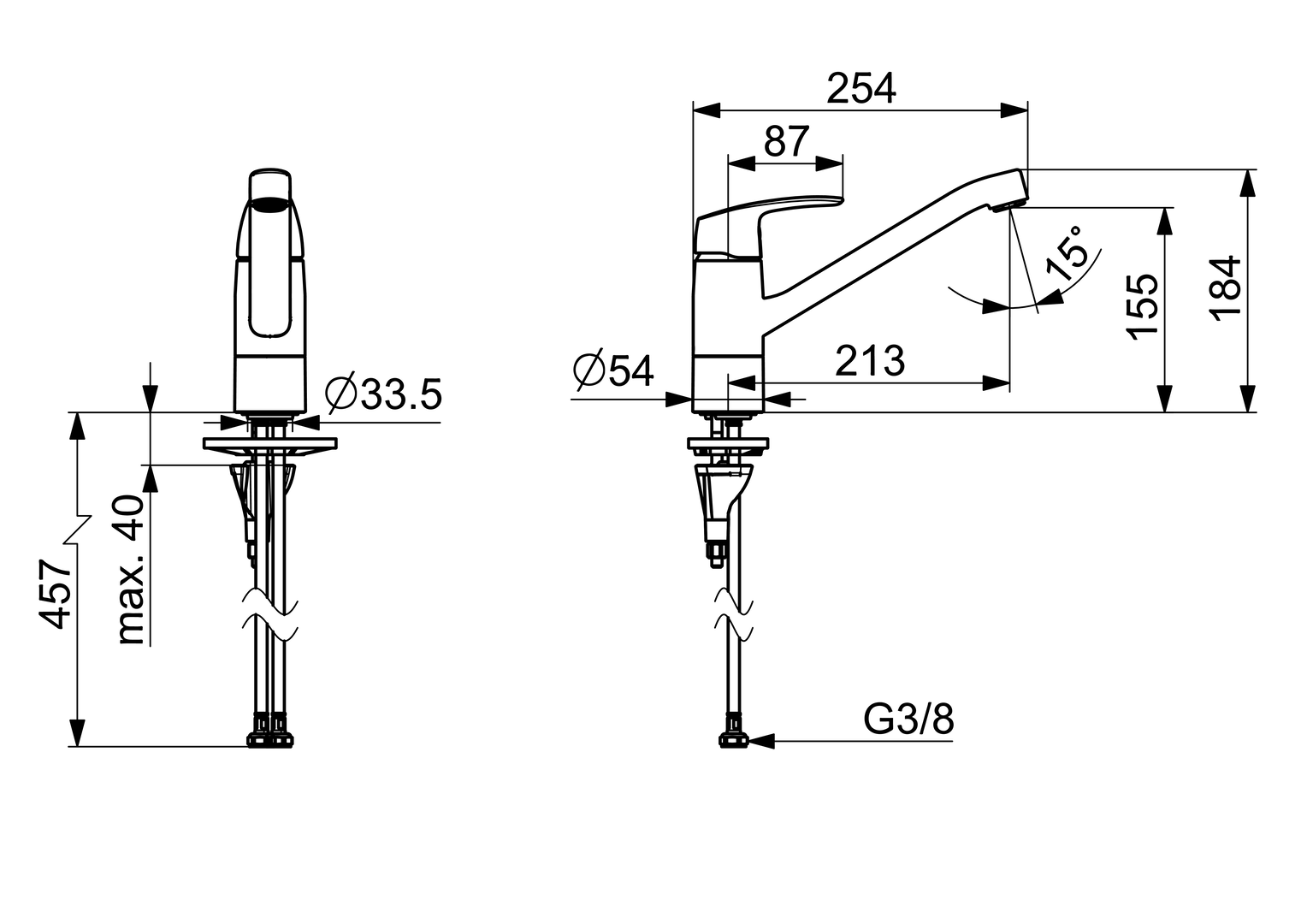 Oras Safira - Kitchen faucet 1030FS-105