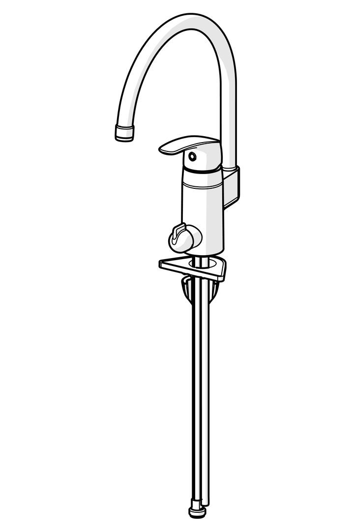 Oras Safira - Kitchen faucet with dishwasher valve 1039