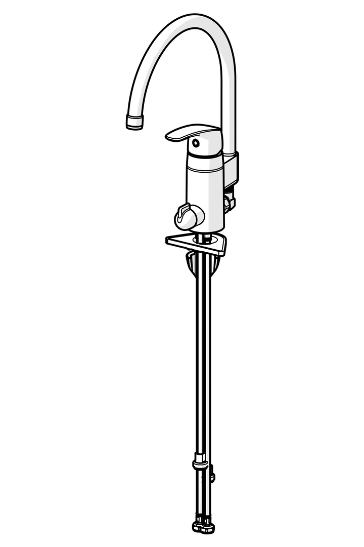 Oras Safira - Kitchen faucet with dishwasher valve 1057F