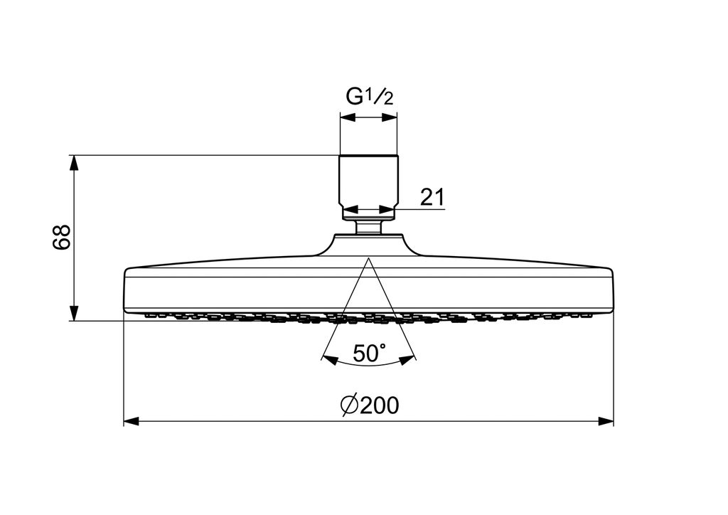 Oras Apollo - Overhead shower, d 200 mm