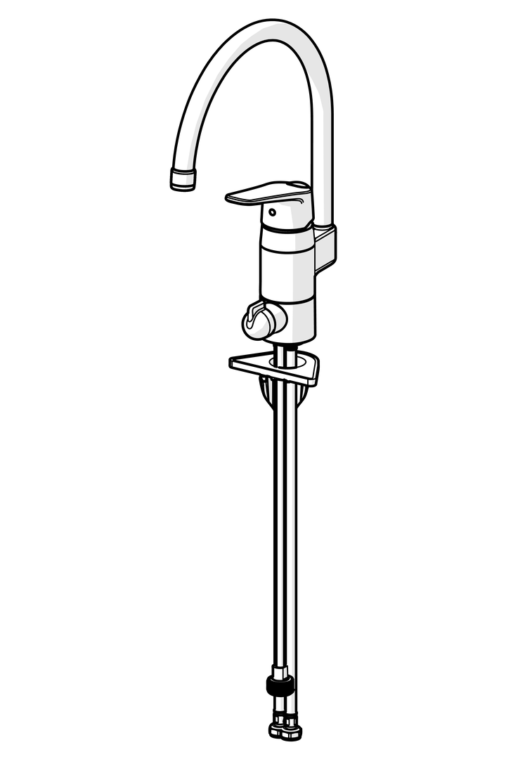 Oras Vega - Kitchen faucet with dishwasher valve 1839FG-33