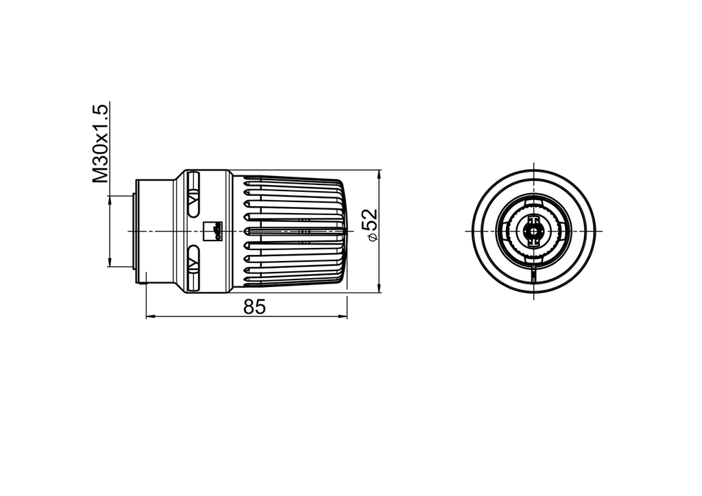 Oras Stabila Pro - Thermostat part, vandalism, M30x1.5