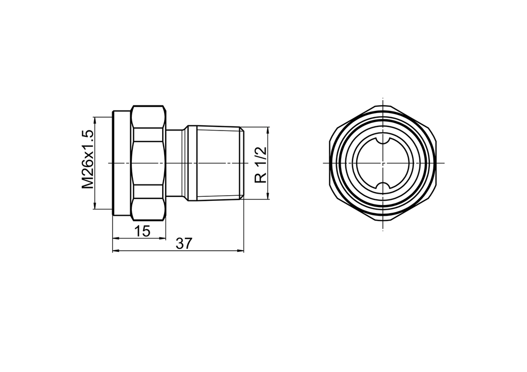 Oras Stabila Pro - Connector, DN15