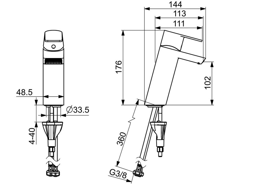 Oras Stela - Washbasin faucet 4810F
