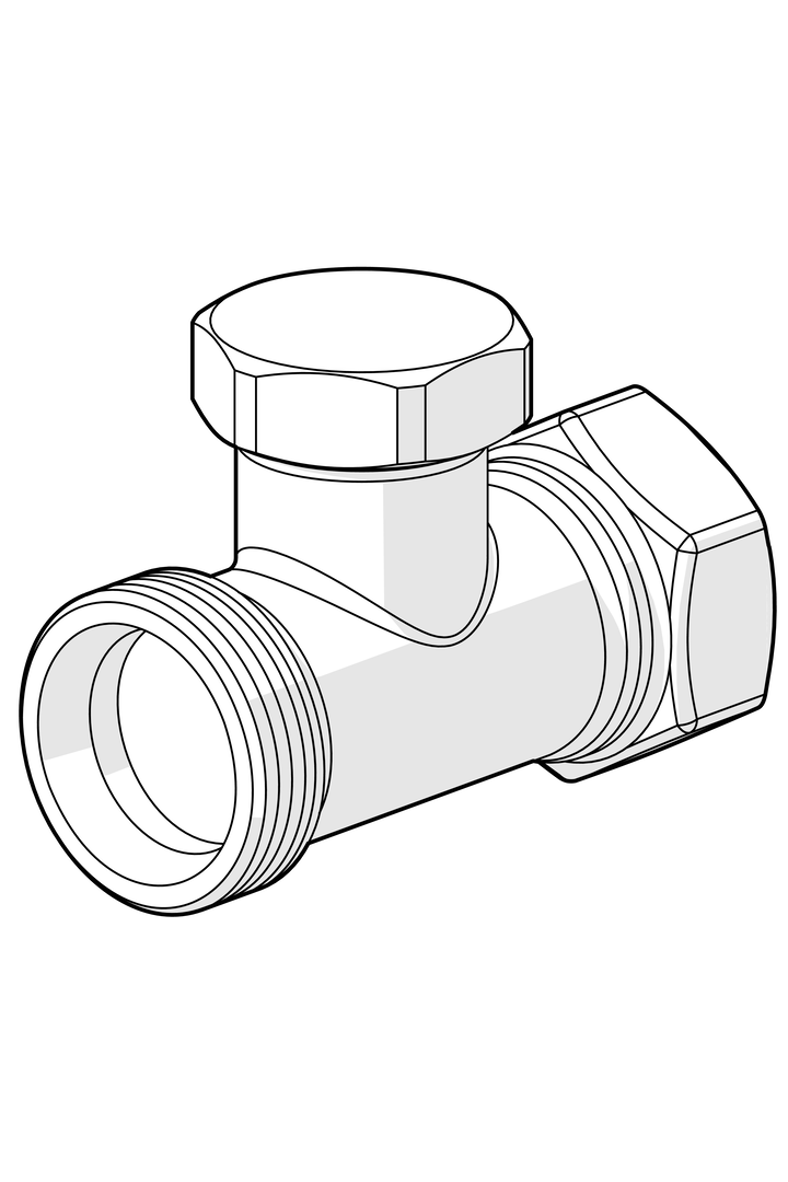 Oras Stabila Pro - Shut-off connector, DN15, L=58