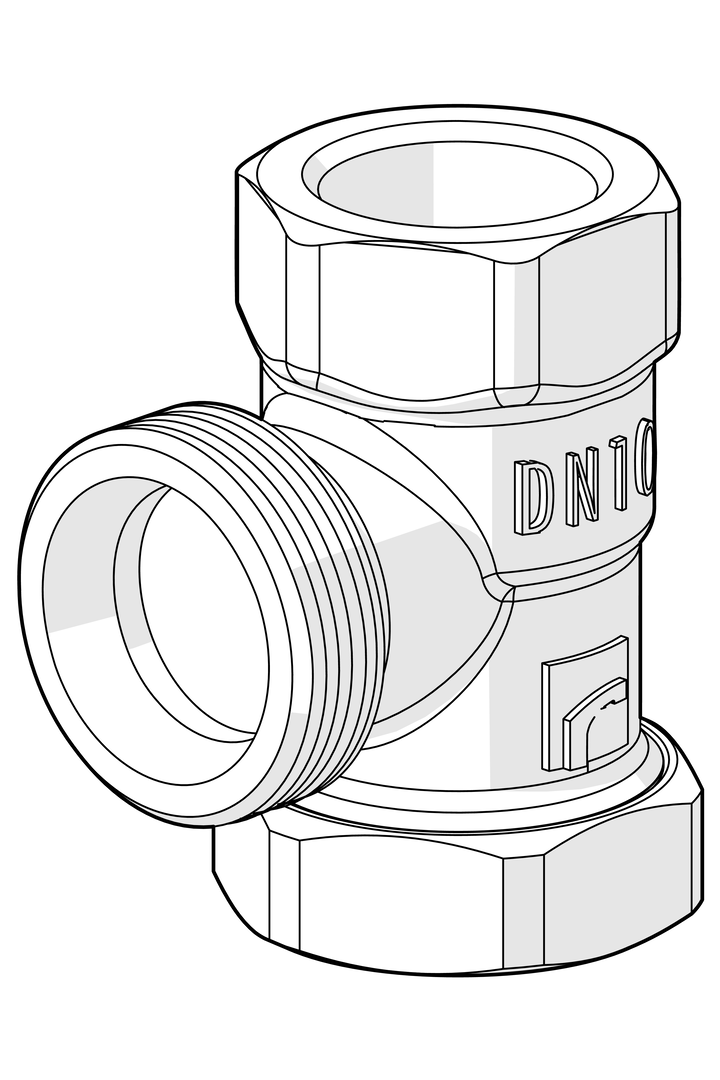 Oras Stabila Pro - Shut-off connector, DN10, L=23, H=20