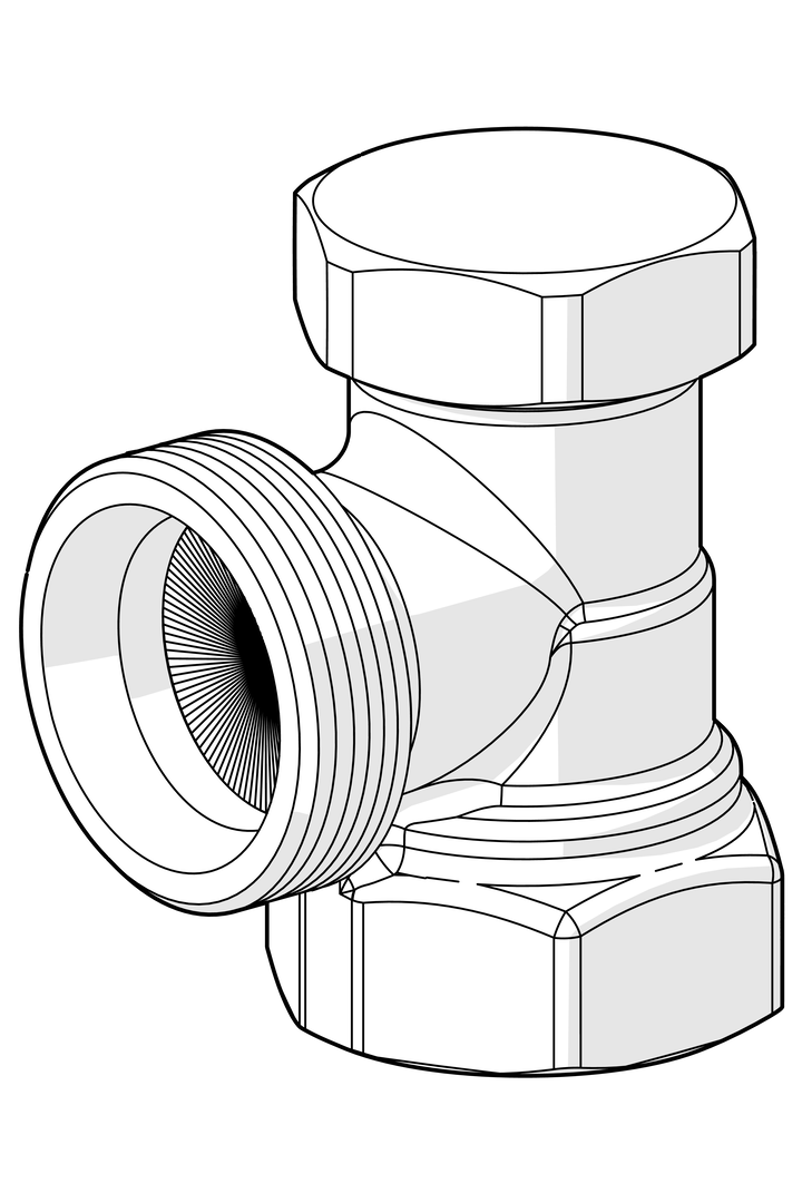 Oras Stabila Pro - Shut-off connector, DN15, L=26, H=24