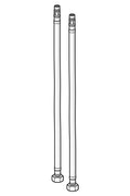 Flexible connection pipe, L=430, G3/8-M8x1 LH
