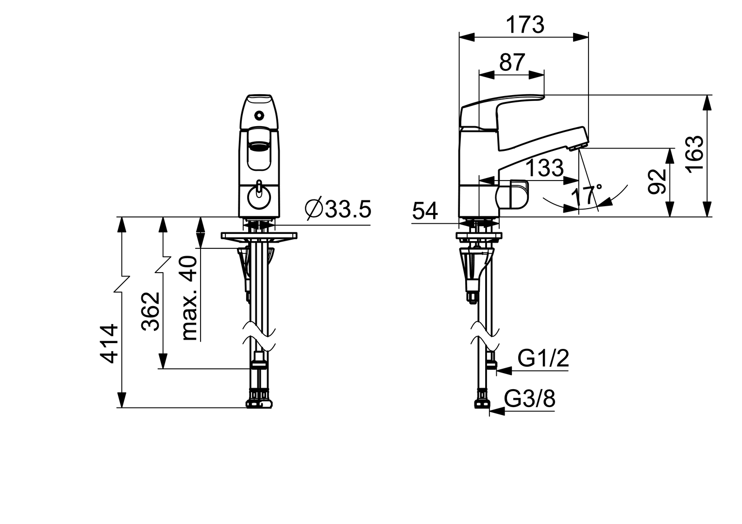 Oras Safira - Washbasin faucet with washing machine valve 1013f