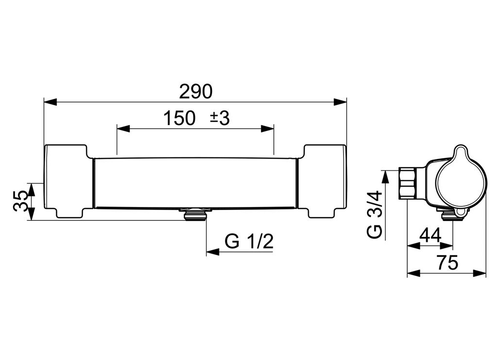 Oras Clinica Safety+ - Shower faucet