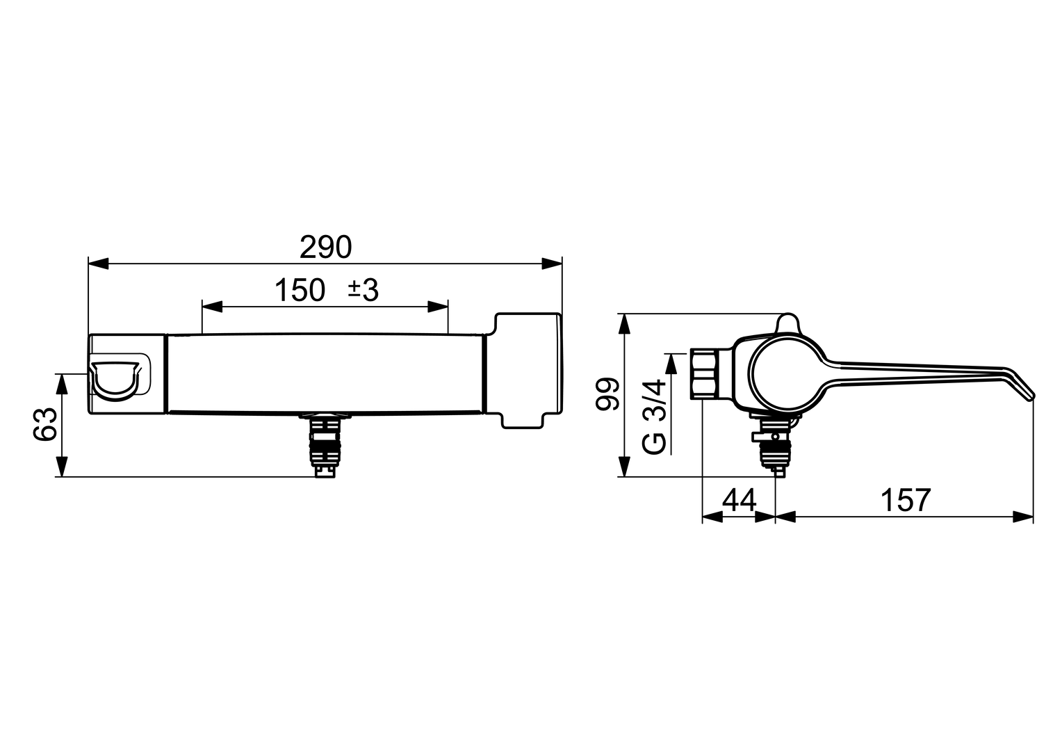 Oras Clinica Safety+ - Washbasin faucet 5667