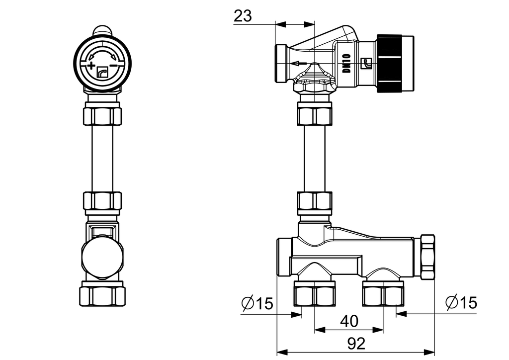 Oras Stabila Pro - Radiator valve body, DN10