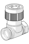 Oras Stabila Pro - Radiator valve body, DN10, L=50 443010