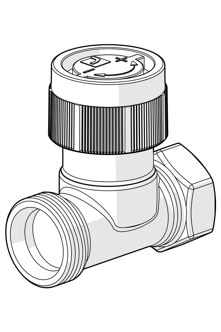 Oras Stabila Pro - Radiator valve body, DN15, L=58 443015