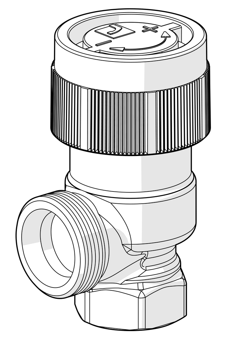 Oras Stabila Pro - Radiator valve body, DN10, L=23, H=20 443110