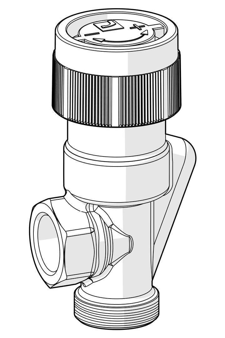 Oras Stabila Pro - Radiator valve body, DN10, L=23, H=20 443111D