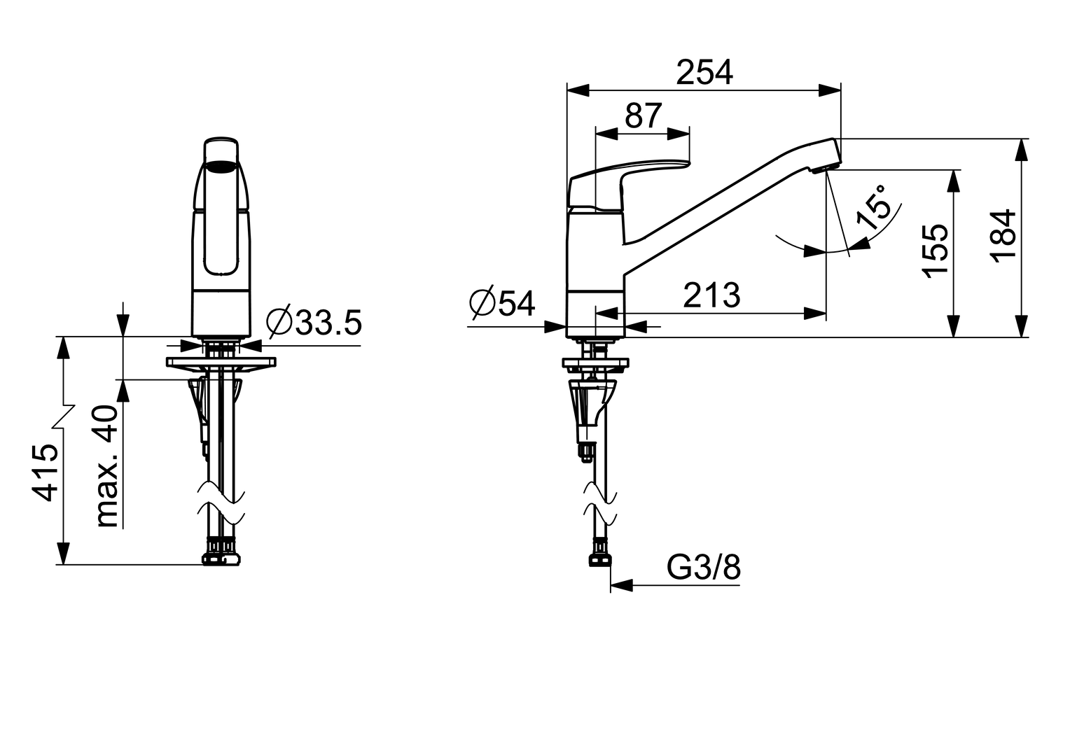 Oras Safira - Kitchen faucet 1030FS-107