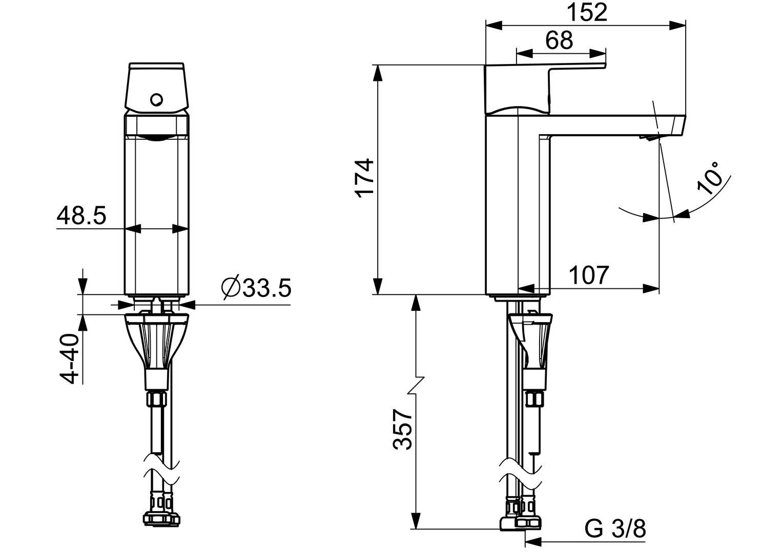 Oras Stela - Washbasin faucet 4805F