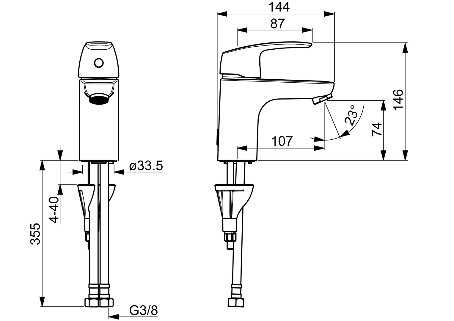 Oras Safira - Washbasin faucet 1010f-105