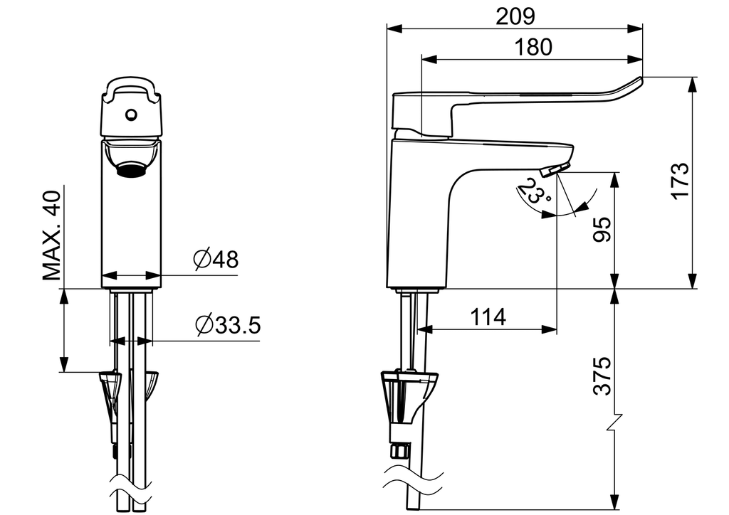 Oras Clinica - Washbasin faucet 5611B