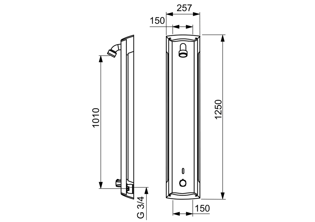 Oras Electra - Shower panel, 6 V 6664F