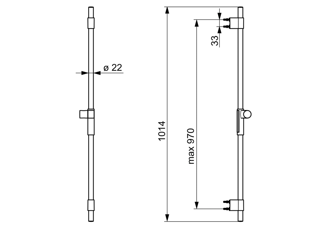 Oras Hydractiva - Shower rail 253409