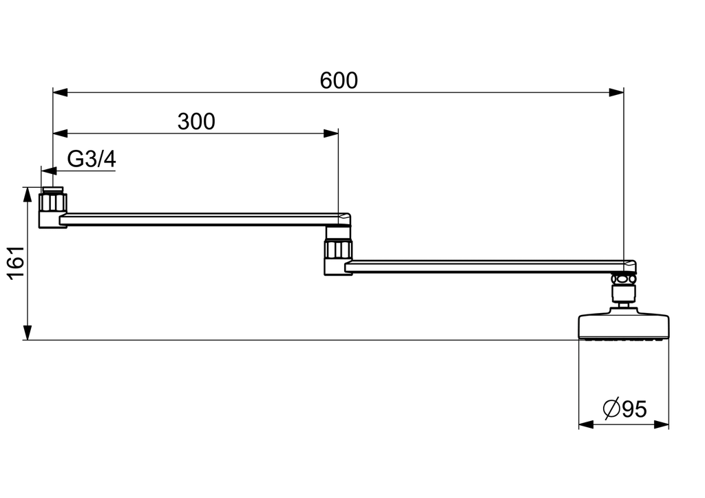 Oras - Swivel spout, L=600