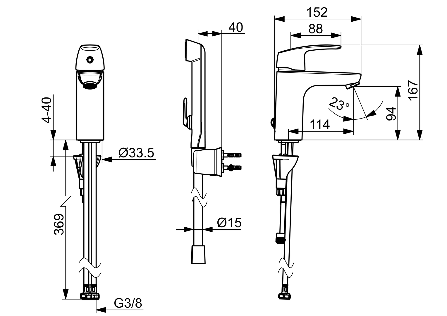 Oras Safira XL - Washbasin faucet 1001f
