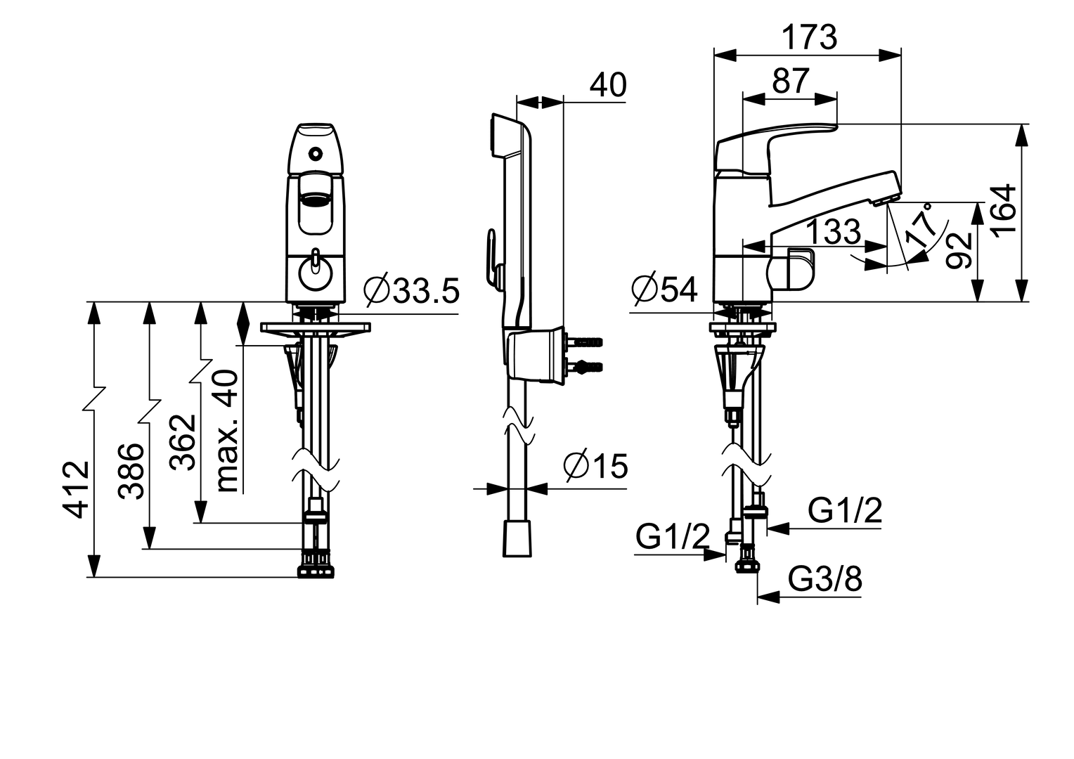 Oras Safira - Washbasin faucet with washing machine valve 1014F-105