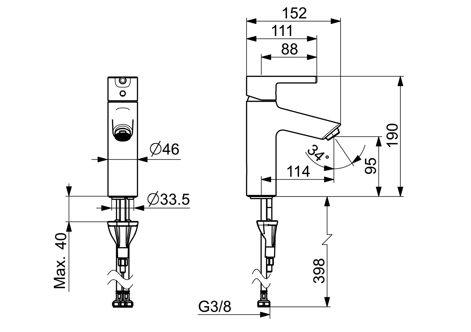 Oras Optima - Washbasin faucet 2605AF-105-33
