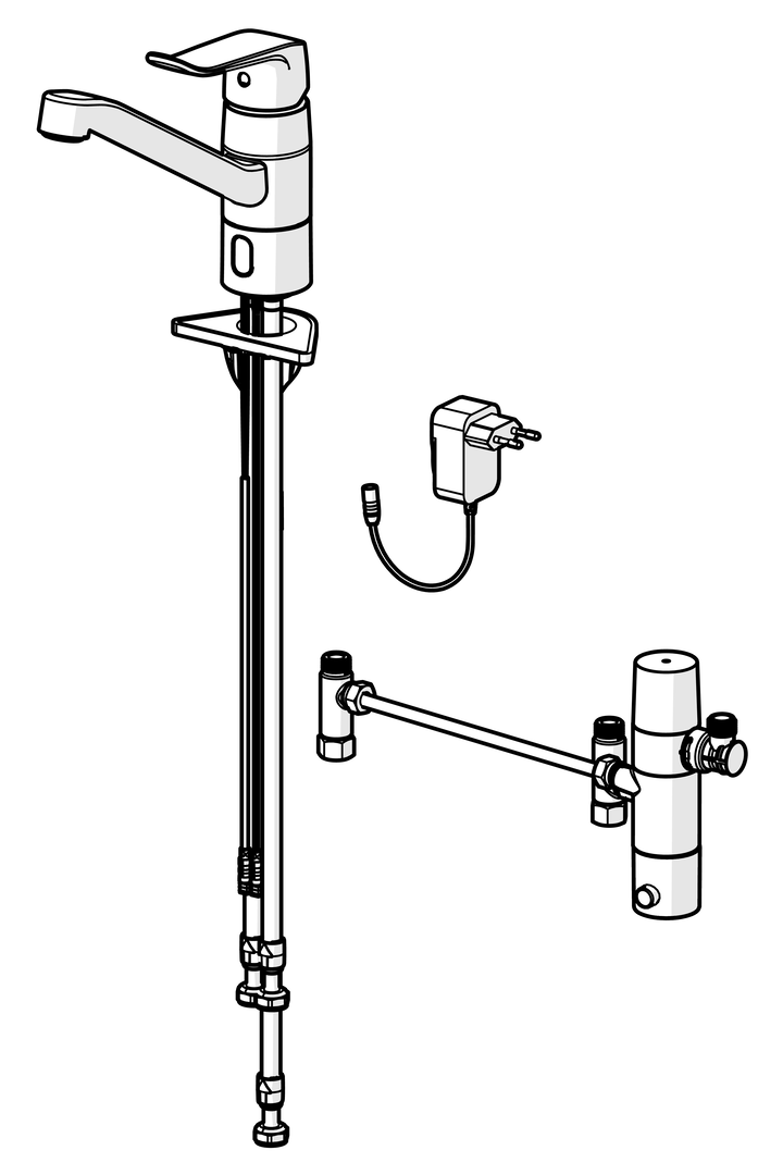 Oras Care Hybrid - Kitchen faucet, 230/9 V, Bluetooth 5730FTZ