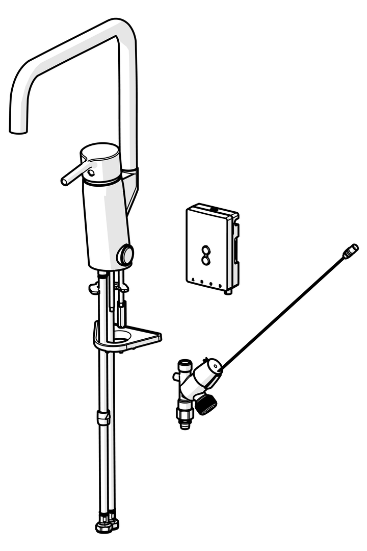 Oras Optima Style - Kitchen faucet with dishwasher valve, 3 V 2734FHN-33