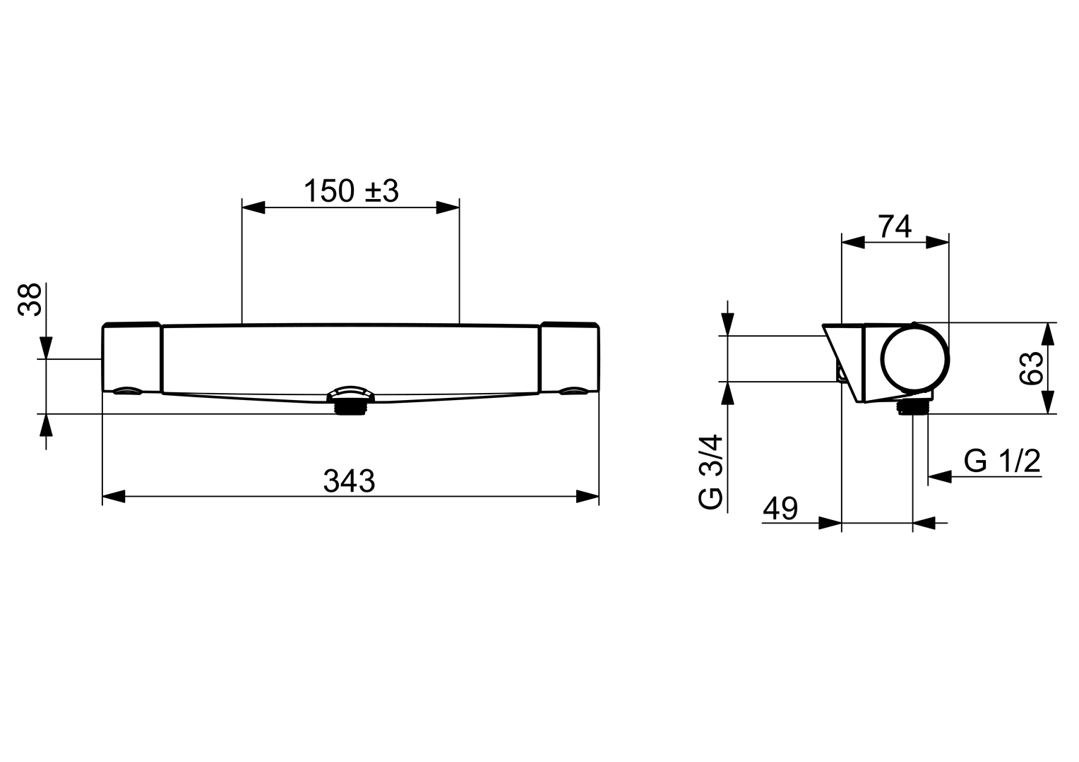 Oras Optima Style - Shower faucet 7160N
