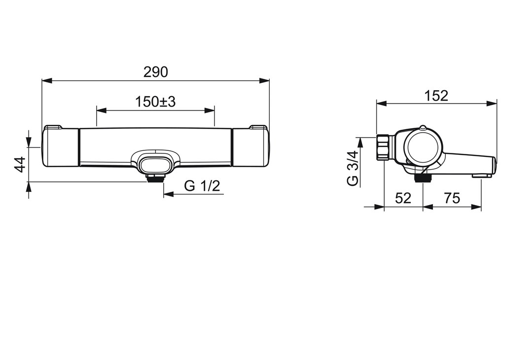 Oras Nova - Shower faucet with spout 7462G