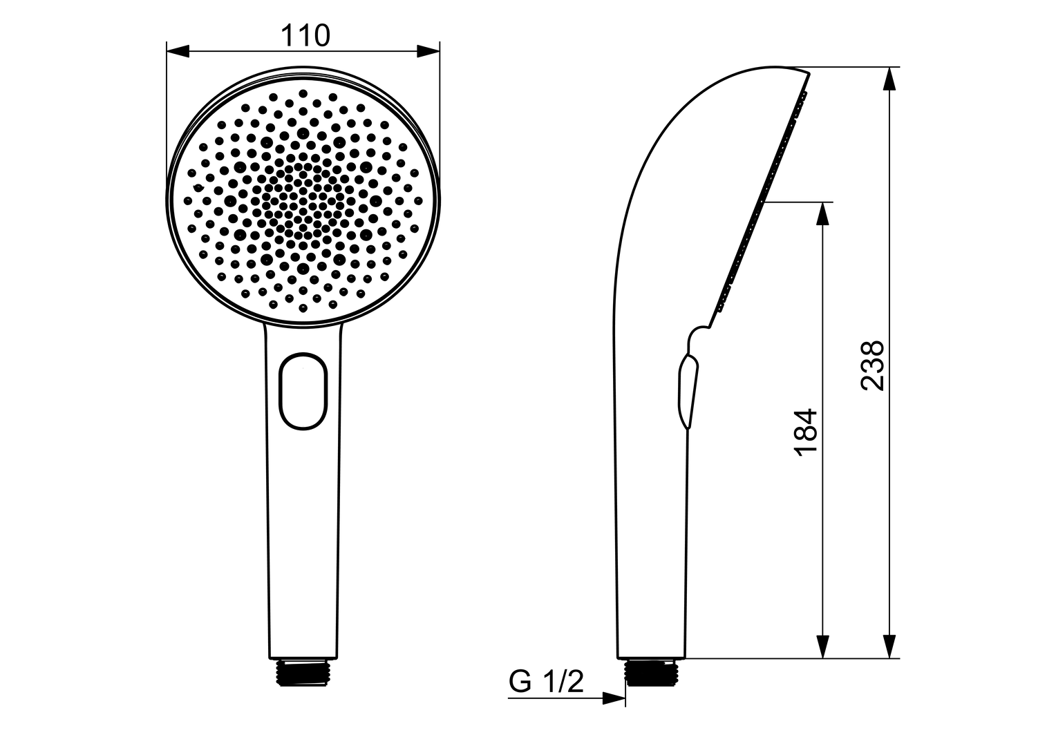 Oras Aurelia - Hand shower, d 110 mm 242703-33