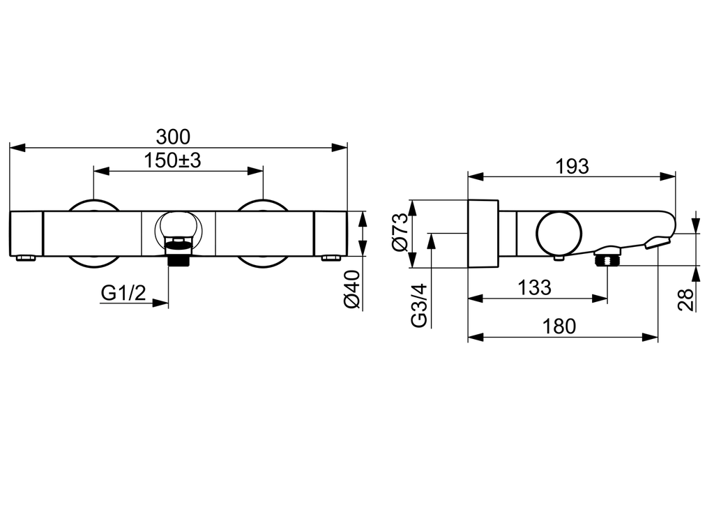 Oras Aurelia - Bath and shower faucet