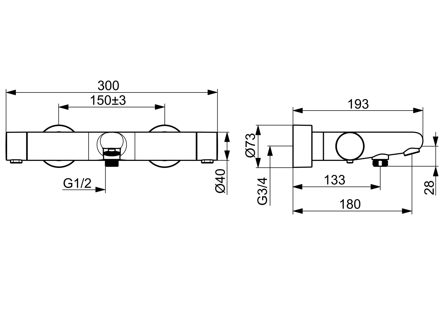 Oras Aurelia - Bath and shower faucet