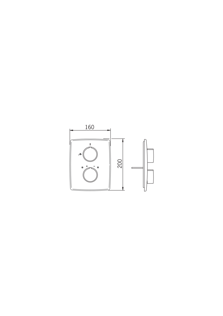 Oras Cubista - Cover part for shower faucet