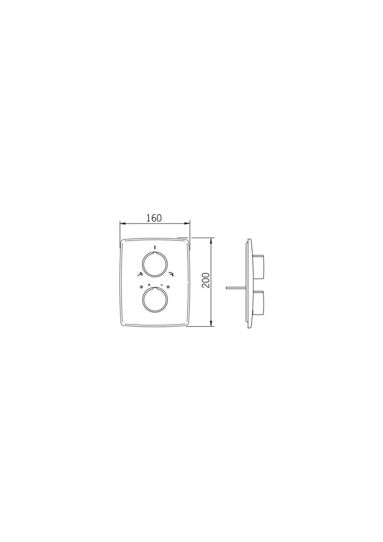 Oras Cubista - Cover part for bath and shower faucet