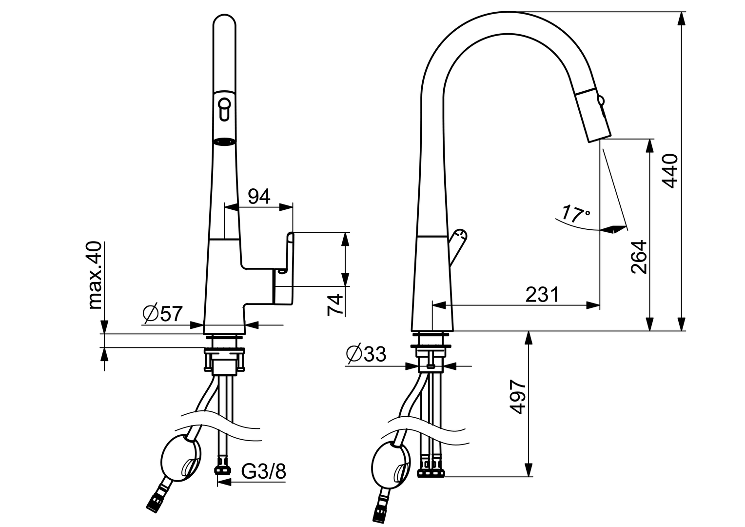 Oras Inspera Comfort - Kitchen faucet 3032F-33