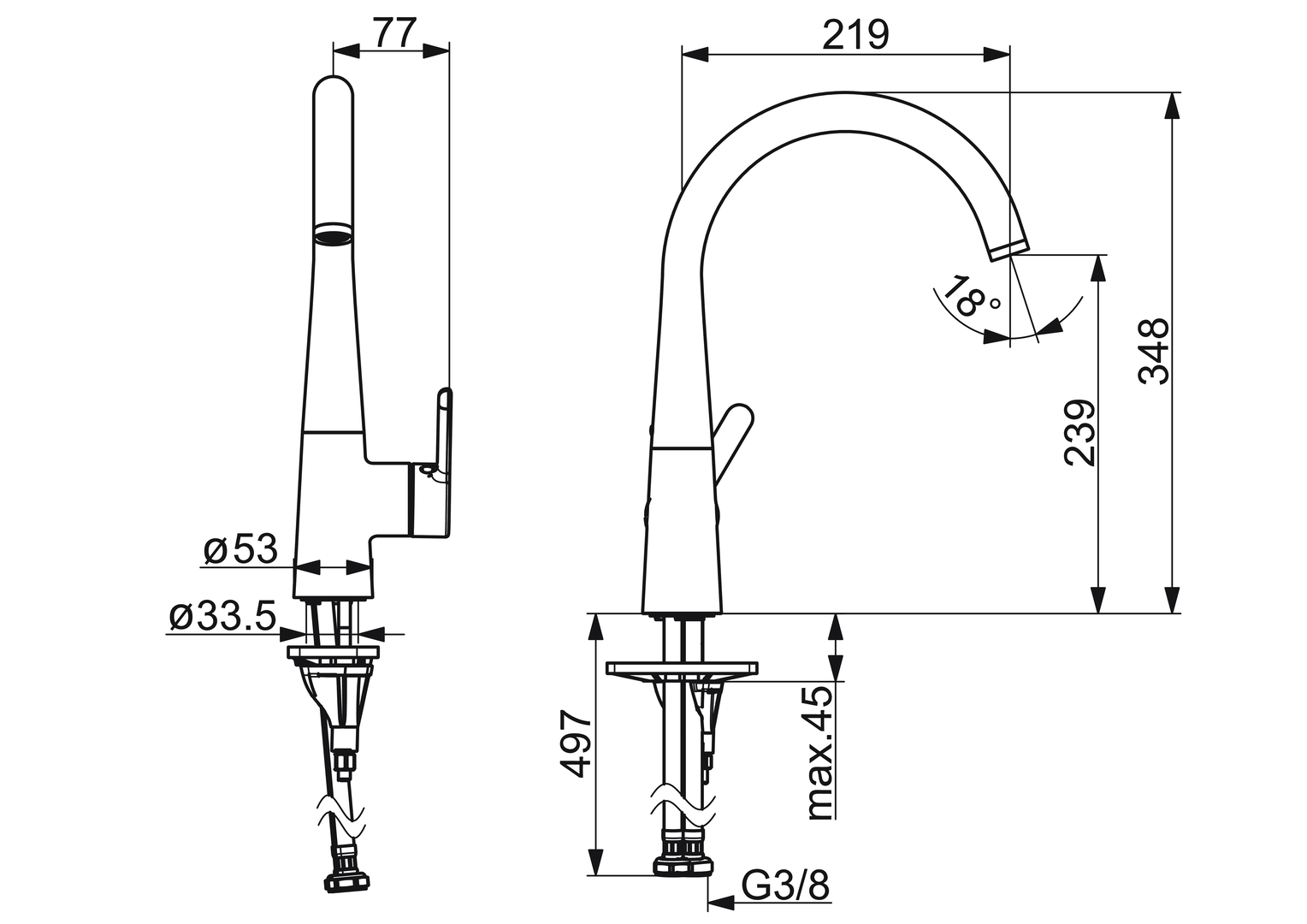 Oras Inspera - Kitchen faucet 3030F