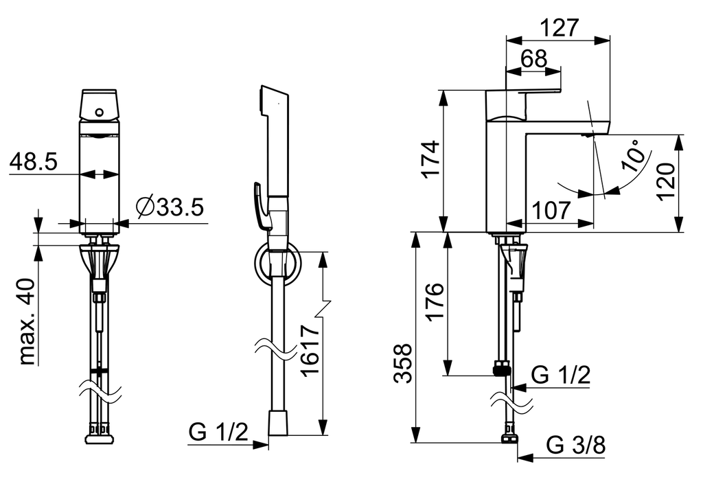 Oras Stela - Washbasin faucet 4806F-105
